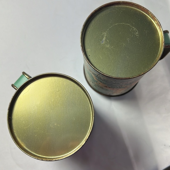 JSNY. VINTAGE SALT AND PEPPER SHAKERS. TIN, WINTER DEER. - Picture 7 of 9